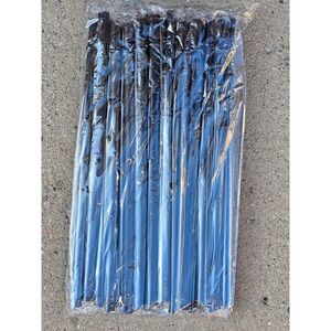 Bulk Pack 20 Count Black Plastic Reusable Straws 12 Inch Straight Tumbler Straws